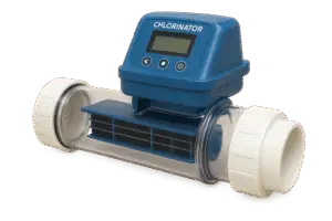 Salt chlorinator cell installed on swimming pool plumbing in Port Charlotte, FL