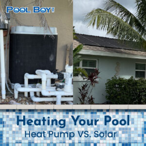 Heat pump and solar panel heating systems for backyard pool in Charlotte County, FL