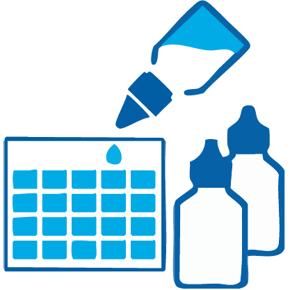Step 1 – Water Testing & Diagnosis Icon showing water testing and diagnosis for green pool cleanup