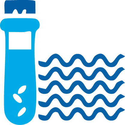 Step 2 – Safe Shock Treatment Icon of shock treatment and algaecide for green pool