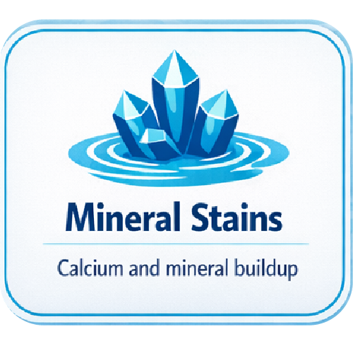 Mineral pool stains caused by calcium and mineral buildup on a pool surface in Florida