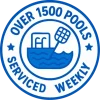 Over 1500 pools serviced weekly badge from Pool Boy Inc. in Port Charlotte